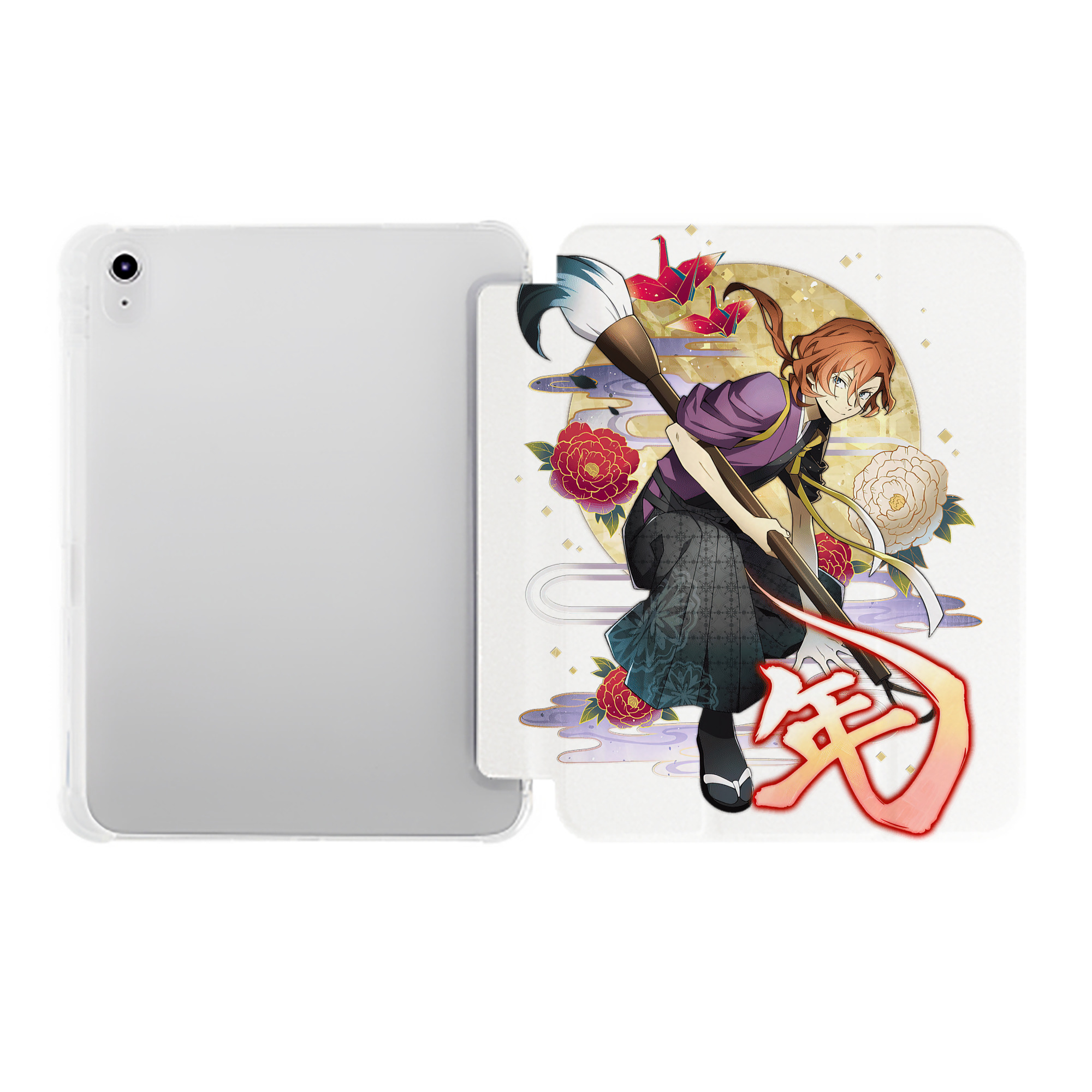 （画像用） 文豪ストレイドッグス Bungo Stray Dogs IPad ケース ペン収納付き 三つ折りスタンド PUレザー×シリコン 対応機種9.5/10.5/10.9インチ